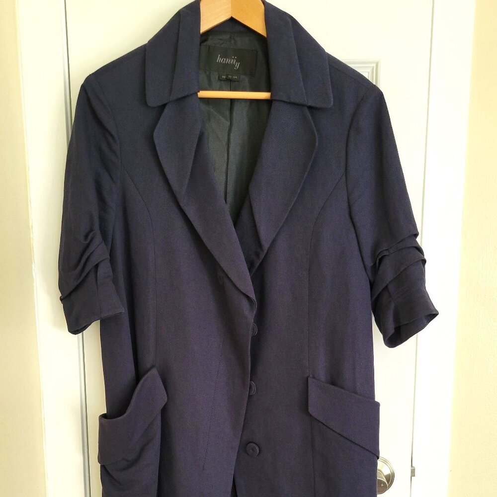 haniiy Women's Blazer with Rolled-up Sleeves / Size 38